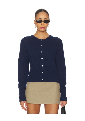 W. Cashmere Eden Cinched Waist Cardigan in Navy. Size L. Also in S, XS, M, XL.