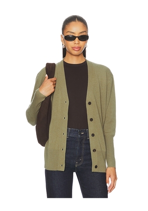 W. Cashmere Anya Cardigan in Olive. Size L. Also in S, XS, M.