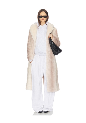 Unreal Fur White Plains Coat in Cream. Size L. Also in M.