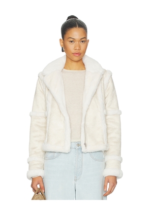 Unreal Fur Talamasca Jacket in Cream. Size L. Also in XS, S, M.