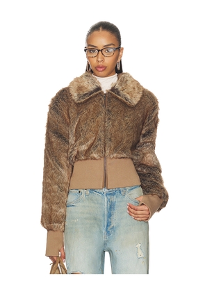 Unreal Fur Event Horizon Jacket in Tan. Size L. Also in XS, S, M.