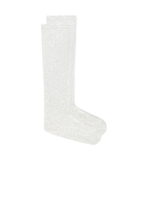 Yuhan Wang Lace Socks in White.