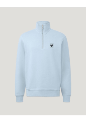 Belstaff Quarter Zip Sweatshirt Sky Blue Size 3XL