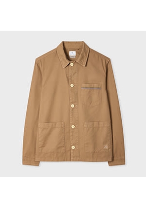 PS Paul Smith Tan Cotton-Twill 'Stitch Stripe' Work Jacket Brown