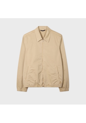 PS Paul Smith Washed Tan Cotton-Twill Coach Jacket Brown