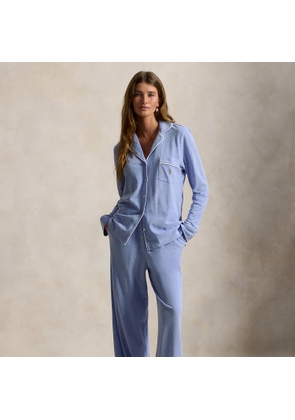 Knit Oxford Shirt & Trouser Pyjama Set