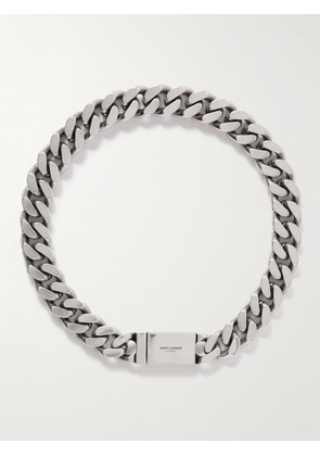 SAINT LAURENT - Silver-Tone Chain Necklace - Men - Silver - M