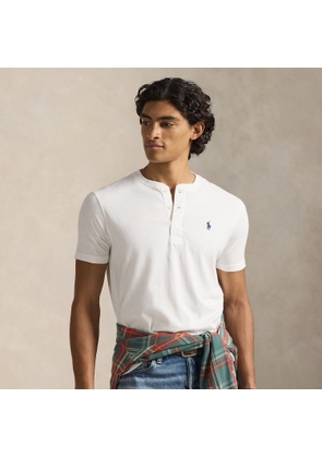 Slub Jersey Short-Sleeve Henley Shirt