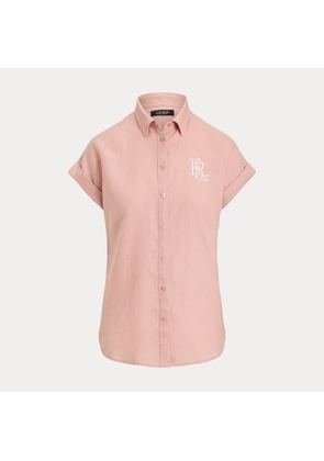 Relaxed Fit Linen Short-Sleeve Shirt