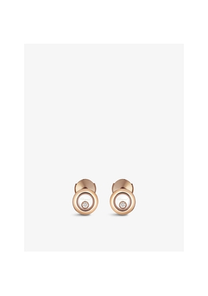Chopard Happy Diamonds 18ct Rose-Gold and 0.10ct Brilliant-Cut Diamond Earrings