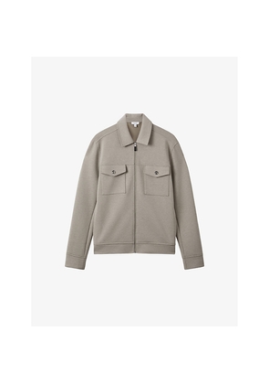 Mens Reiss Medina Regular-Fit Short Stretch-Woven Jacket
