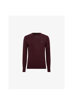 Mens Allsaints Mode Merino Marl-Pattern Wool Crew Jumper