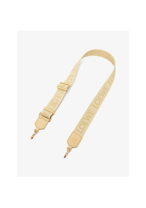 Womens Loewe Anagram Branded Cotton-Blend Bag Strap
