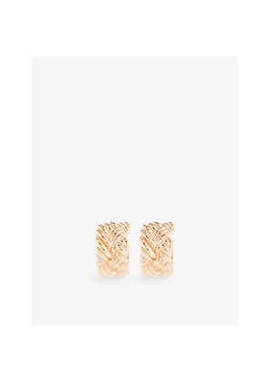 Womens Bottega Veneta Chain Medium 18ct Yellow Gold-Plated 925 Sterling Silver Earrings
