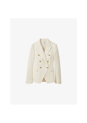 Womens Reiss Tally Double-Breasted Tailored Wool-Blend Blazer