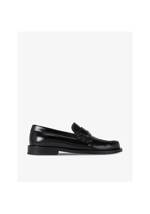 Mens Kurt Geiger London Luis Penny-Embellished Flat Leather Loafers