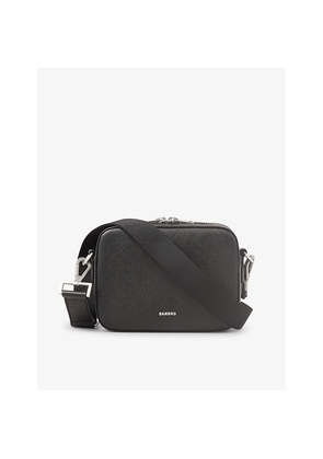 Mens Sandro Logo-Embellished Leather Cross-Body Bag