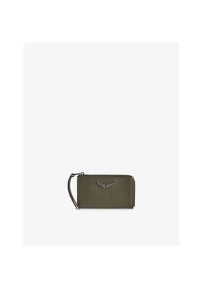 Womens Zadig&Voltaire Zv Logo-Plaque Leather Cardholder