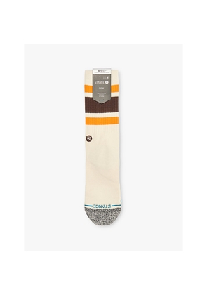 Mens Stance Boyd Logo-Embroidered Crew-Length Cotton-Blend Crew Socks