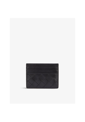 Womens Bottega Veneta Double-Faced Intrecciato Leather Card Holder