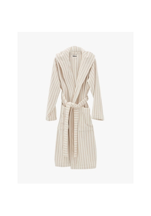 Womens Tekla Hooded Striped Organic-Cotton Robe