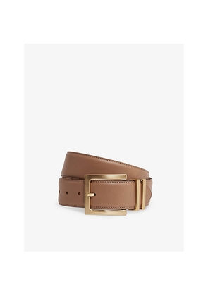 Womens Reiss Brompton Square-Buckle Leather Belt