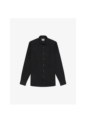 Mens Reiss Ruban Regular-Fit Linen Shirt