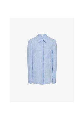 Womens Reiss Campbell Linen Shirt