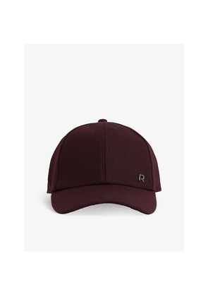 Womens Reiss Fiona Brand-Plaque Wool-Blend Cap