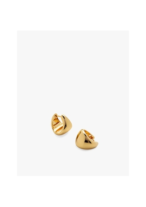 Womens Monica Vinader Tapered Small 18ct Yellow Gold-Plated Vermeil Sterling Silver Hoop Earrings