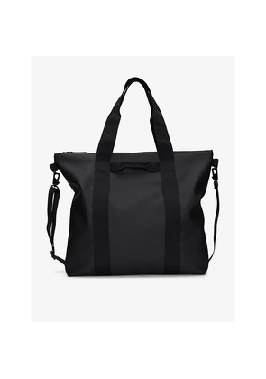 Womens Rains Brand-Tab Waterproof Coated-Shell Tote Bag