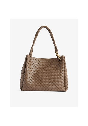 Womens Bottega Veneta Parachute Large Leather Shoulder Bag