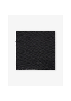 Mens Dunhill Texture-Weave Silk Pocket Square