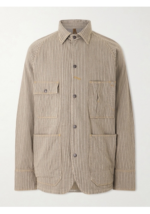 KAPITAL - Pinstriped Cotton-Blend Twill Jacket - Men - Gray - 2