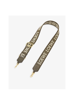Womens Loewe Anagram Loop Cotton and Leather Bag Strap