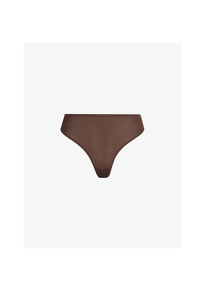Womens Skims Fits Everybody Mid-Rise Stretch-Woven Thong