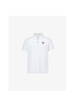 Mens Canada Goose Beckley Logo-Patch Cotton Polo Shirt