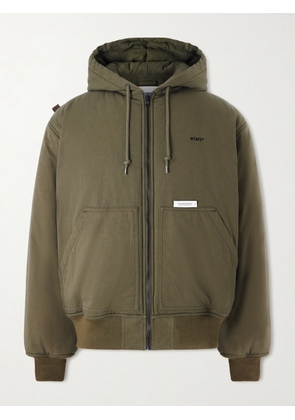 WTAPS - Padded Cotton-Canvas Zip-Up Hooded Jacket - Men - Green - S