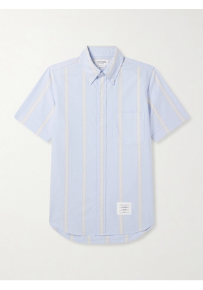 Thom Browne - Button-Down Collar Striped Cotton Oxford Shirt - Men - Blue - 0