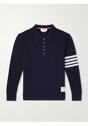 Thom Browne - Striped Cotton-Piqué Polo Shirt - Men - Blue - 1