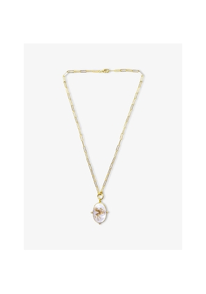 Womens La Maison Couture Ece London The Pegasus II 22ct Yellow Gold Vermeil Mother Of Pearl and Zircon Necklace