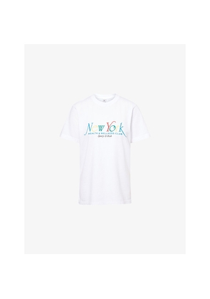 Womens Sporty & Rich Sports Ny 94 Slogan Cotton-Jersey T-Shirt