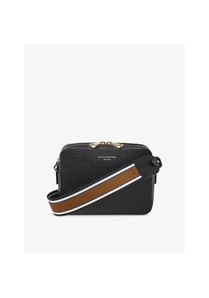 Womens Aspinal Of London Camera Grained Leather Crossbody Bag