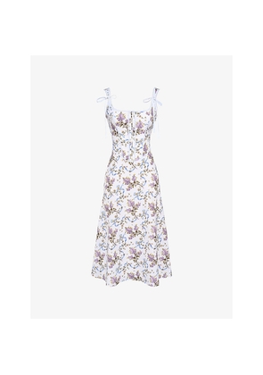 Womens House of CB Dionne Print Cotton Midi Dress