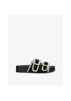 Womens Steve Madden On Deck Raffia Sandals