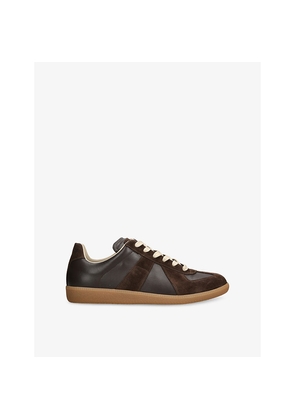 Mens Maison Margiela Replica Leather Low-Top Trainers