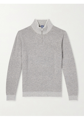 FEDELI - Cashmere Half-Zip Sweater - Men - Gray - IT 46