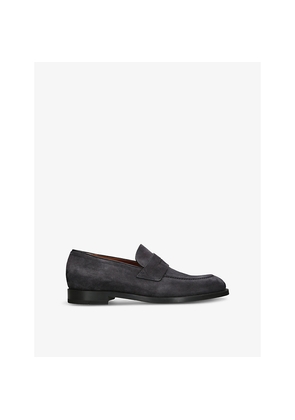 Mens Ermenegildo Zegna Classic Suede Penny Loafers