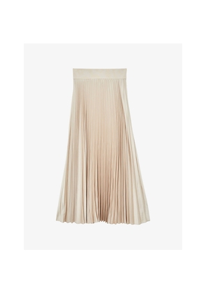 Womens Reiss Seren Pleated Woven Midi Skirt