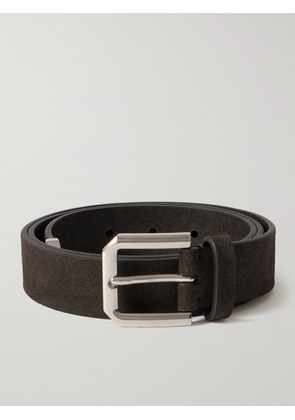 Brunello Cucinelli - 3cm Suede Belt - Men - Brown - EU 80